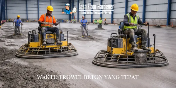 Cara Menentukan Waktu Trowel Beton yang Tepat Agar Lantai Tidak Retak